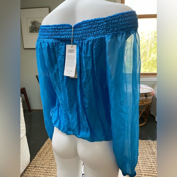 NWT Sofia Made in Italy Silk Blouse - Picture 2 of 8